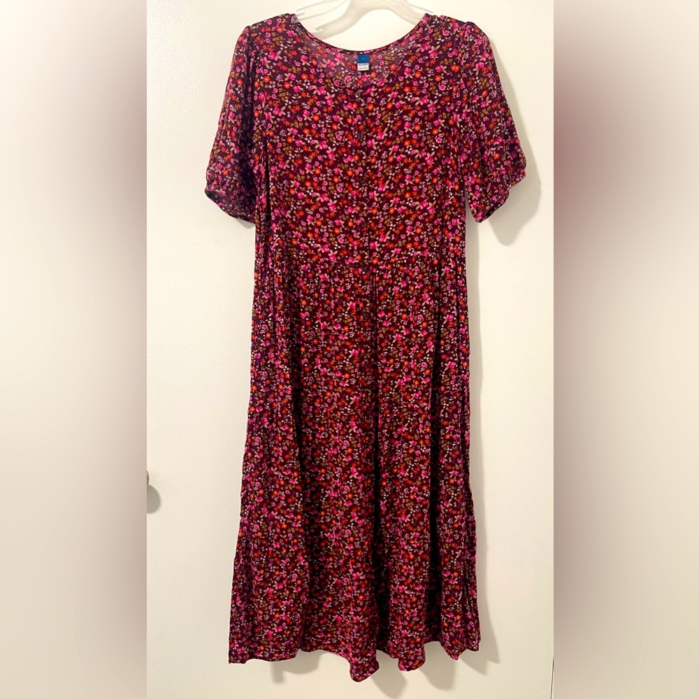 Floral Red Dress